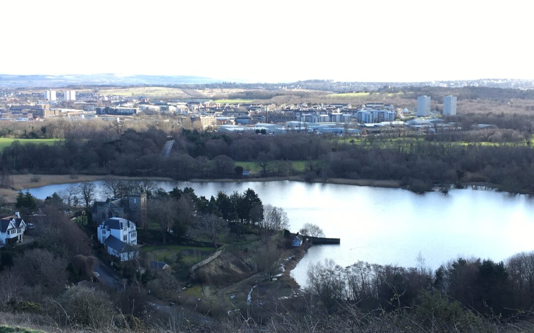 view of Duddingston loch from Arthur's Seat