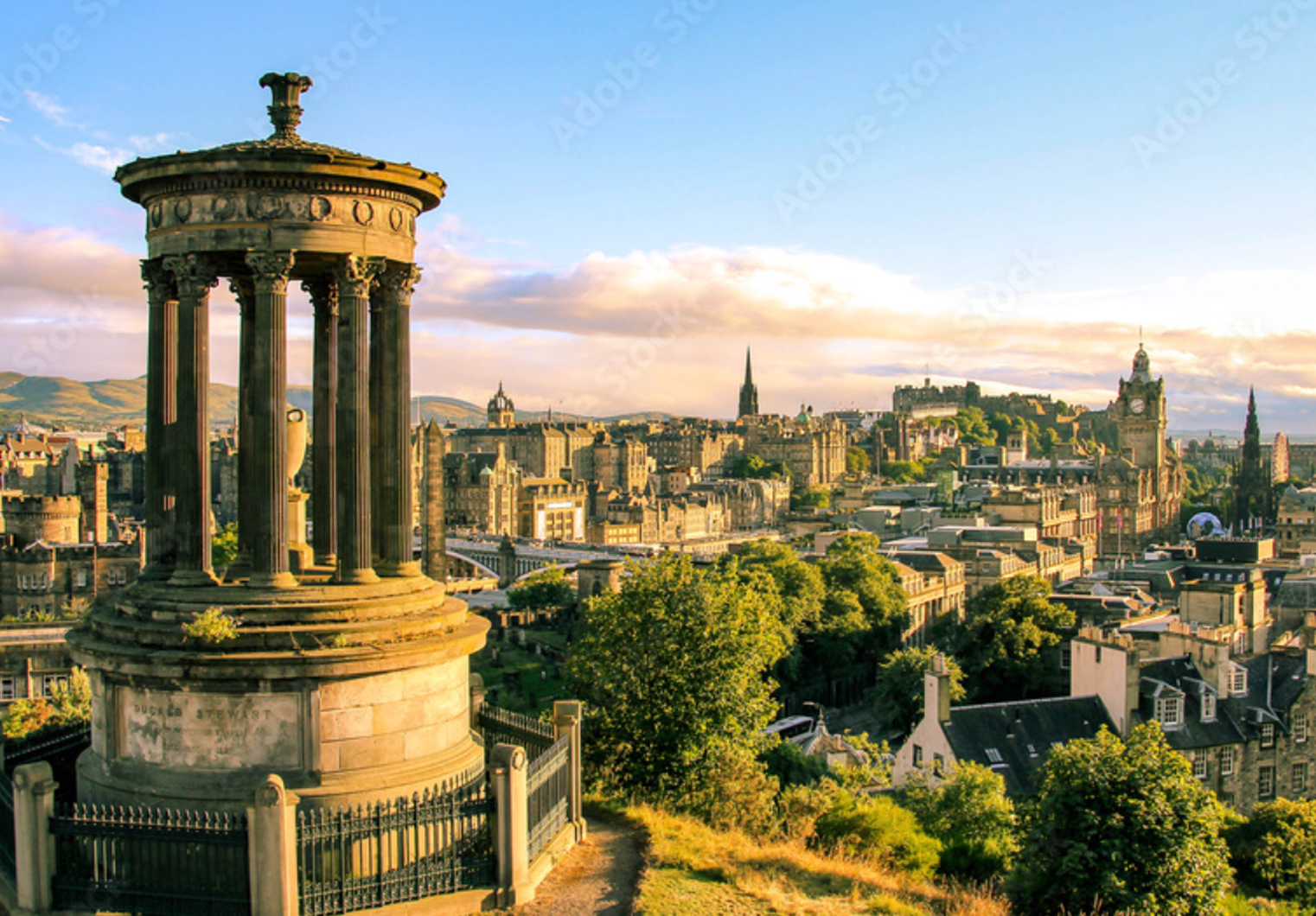 The Royal Mile Edinburgh with People